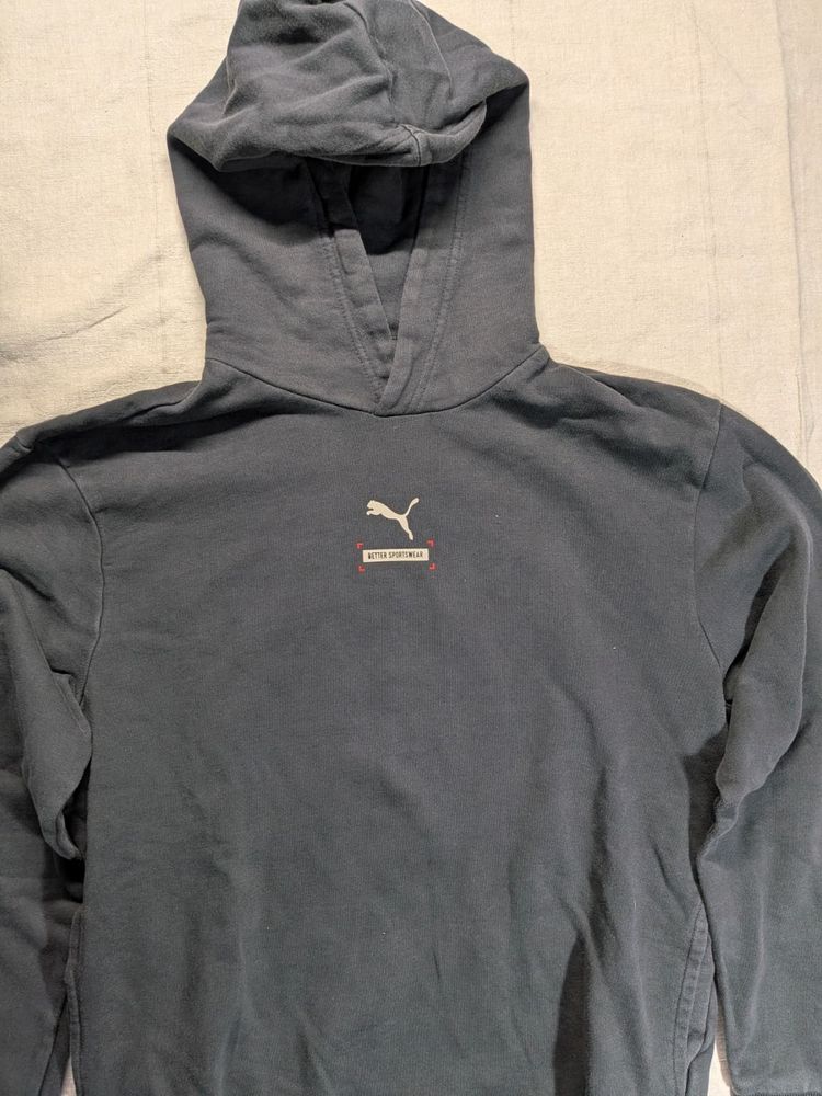 Puma Hoodie Black Essential Streetwear Sweatshirt imagen 2